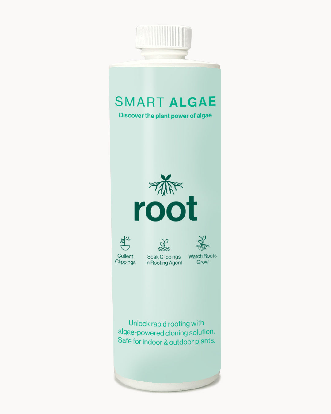 Bottle of SmartAlgae Root - Organic Root Stimulator for Plants